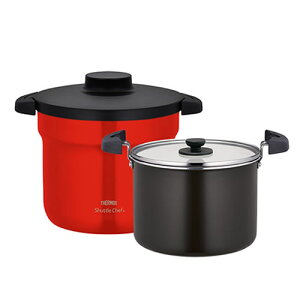 【THERMOS】KBJ-4502-UR サーモス 4.3L 真空保温調理器シャトルシェフ アーバンレッド 【IH・ガス火対応】