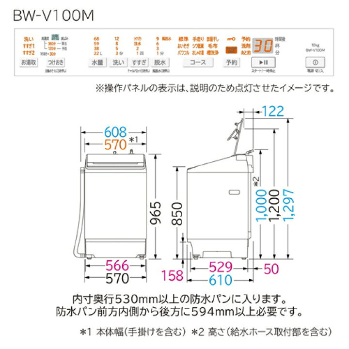 楽天市場】【HITACHI】BW-V100M-W 日立 洗濯10kg 全自動洗濯機 ビート 