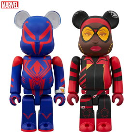 【フィギュア】H-4530956618074 メディコムトイ BE＠RBRICK SPIDER-MAN 2099＆SPIDER-WOMAN 2PCS SET 【各全高約70mm】