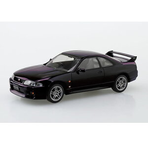 【車プラモデル】H-4905083200346 アオシマ 1/32 楽プラ スナップキット No.21-MP ニッサン R33スカイラインGT-R(ミッドナイトパープル)