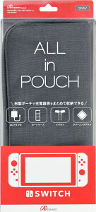 �y�Q�[�����Ӌ@��zGA4573201413291 �A���T�[ Switch/Switch Lite�p�@ALL in POUCH �i�O���[�j �|�[�` ANS-SW008GY �yNintendoSwitch�p�z