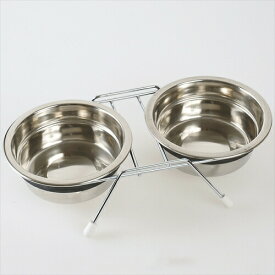 ドギーマン【ペット用品】 ハヤシ　カタカタ鳴らないツインディッシュ　M P-4976555933215