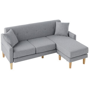 ソファ 3人掛け レイアウト自由 カウチソファ CCS-3Sカウチ シンプル ポケットコイル 3Pカウチソファ カバー洗濯OK 簡単組立 ファブリック生地 アイボリー グレー ダークグレー ライトブラウン