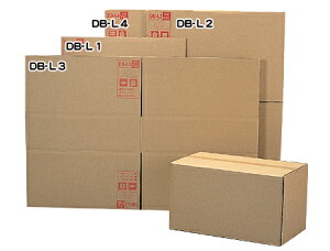 段ボールボックス（ダンボール） 　DB-L4 【幅66×奥行44×高さ29.6（cm）】 アイリスオーヤマ（ダンボール箱・梱包資材・引越しや衣替えに便利・収納家具、食器、家電の整理に）