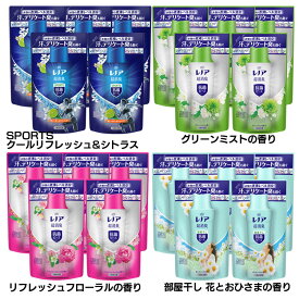 【5個セット】 レノア 超消臭 抗菌ビーズ 詰め替え 430ml ビーズ 抗菌 消臭 煮沸レベル 生乾き臭 体臭・加齢臭 P&G SPORTSクールリフレッシュ＆シトラス グリーンミスト リフレッシュフローラル 部屋干し花とおひさま【D】