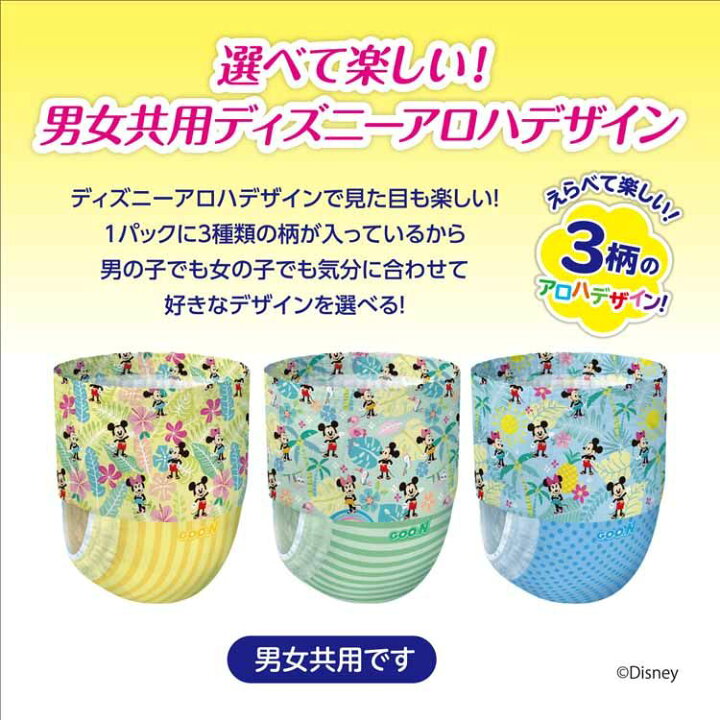 楽天市場 7日エントリーでポイント2倍 グーン スイミングパンツ Bigサイズ4枚 男女共用 8630グ ン スイミングパンツ 水遊び ベビー Bigサイズ ディズニー アロハデザイン Goo N エリエール 大王製紙 D ランドリープラス