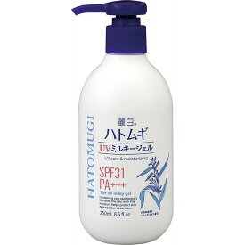 麗白 ハトムギ UVミルキージェル SPF31 PA+++ 250ml 日焼け止め 日焼け止めジェル ジェル UV対策 麗白 ハトムギ UVミルキージェル SPF31+ PA++++ 熊野油脂 【D】