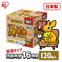 ≪期間限定！24％OFF★≫カイロ 貼る 貼るカイロ 低温カイロ レギュラー 120枚 まとめ買い 使い捨て 16時間持続 使い捨てカイロ あったかグッズ ほんわか 温活 お腹 背中 腰 防寒 寒さ対策 冷え対策 通勤 通学 防災 アイリスオーヤマ ぽかぽか家族 #[2605SO]