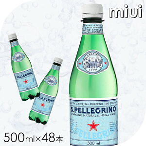 サンペレグリノ 500ml×48本 炭酸水 天然水 サンペレグリノ 天然炭酸水 ペットボトル 500mL24本入×2ケース (Sanpellegrino S.PELLEGRINO 0.75L サンペリグリノ海外名水・水・ミネラルウォーター 【代引き