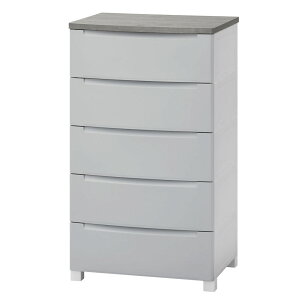 ウッドトップノックダウンチェスト KDMGー565WT ホワイト ライトグレー ベージュ 5段 チェスト 木目調 天板 収納 収納ケース 衣装ケース 引き出し 衣類 洋服 押入れ クローゼット タンス アイリ