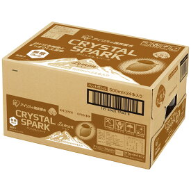 炭酸水 500ml 24本 強炭酸水 アイリスオーヤマ クリスタルスパーク 炭酸 アセロラ クリームソーダ レモン シャインマスカット ゆず とちおとめ フレーバー プレーン 無糖 天然水 ペットボトル アイリスフーズ 炭酸飲料