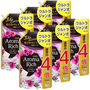 \最安値挑戦!/【6個セット】柔軟剤 詰め替え用 ライオン ソフラン つめかえ用ウルトラジャンボ(通常の4倍) 1520ml 1342柔軟仕上げ剤 ファブリックソフナー 消臭 詰替 アロマ製法 劇的抗