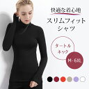 【期間限定50%OFF】大きいサイズ レディース インナーシャツ 長袖 タートルネック 肌着 M L LL 3L 4L 5L 6L 7L ブラック ホワイト ボルドー 新入荷 メール便可