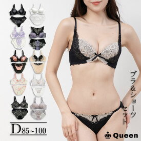 大きいサイズ ブラジャー ショーツセット 上下セット ブラセット レディース 下着 モテブラ グラマーサイズ D85 D90 D95 D100