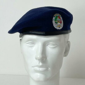 アンゴラ警察 POLICIA ネイビー ベレー帽 新品 M55N-