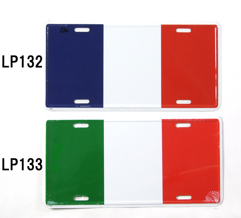 フランス イタリア ライセンスプレート 魅力的な価格 新品 １３２－１３３- セール特価
