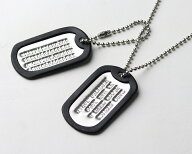 アメリカ軍 ドッグタグ ネックレス 名前打ち込み有 サイレンサー付 新品 101AP-