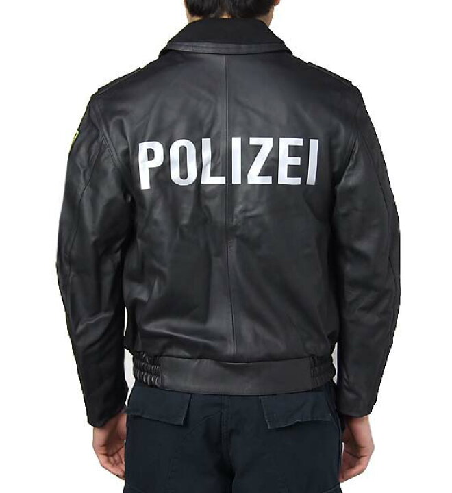 楽天市場】ドイツ警察 POLIZEI フラップポケット レザージャケット 