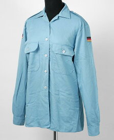 ドイツ軍、レディース、ブルー、アラミド、フィールドシャツ（USED）G15AU−LDY-