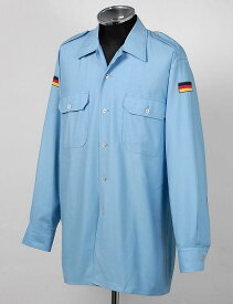 ドイツ軍、ブルー、フィールドシャツ（USED）G15U-