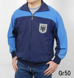 訳あり ドイツ軍 ネイビー/ライトブルー 前期型 フィジカルトレーニングジャケット USED G22UD=
