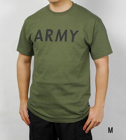 US．SOFFE．OD．ARMY．横文字Tシャツ(新品）T41GIA-