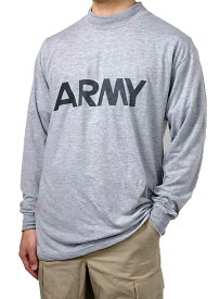 アメリカ軍 U.S.ARMY グレー 前期型 IPFU トレーニング ロングTシャツ 新品 T45LN-