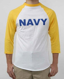US．NAVY．ベースボールTシャツ(新品）BBNAVY-