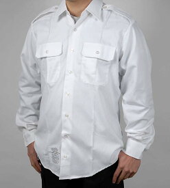 アメリカ軍 U.S.ARMY ホワイト 長袖ドレスシャツ 新品 A61N-