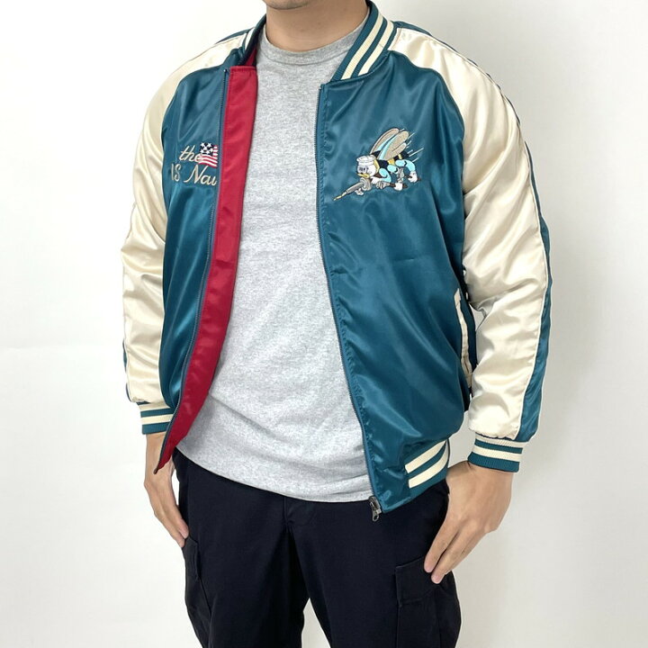 楽天市場】US．NAVY，リバーシブルスカジャン（新品）RK-1N 