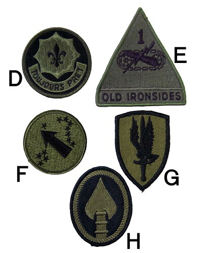 楽天市場 ｕｓ ミリタリー ｏｄ 部隊章ワッペン 新品 ｇｎ１ａ L A Boy