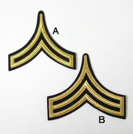 アメリカ軍 下士官 ゴールド 階級章 大ワッペン 新品 RANK-GOLD-