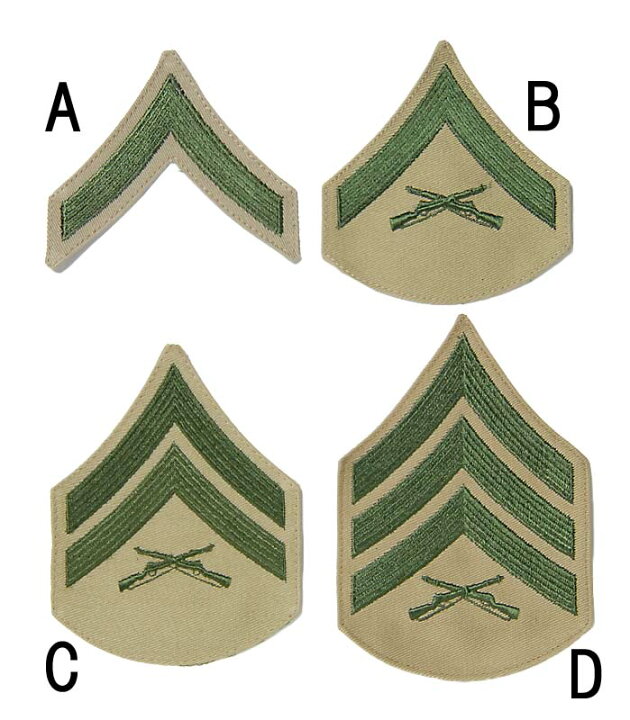 楽天市場 ｕｓ マリーン カーキ階級章 新品 ｒａｎｋ ｍｃ ｋｎ L A Boy