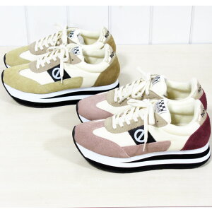 【40%OFF】【MAX2000円クーポン】NO NAME (ノーネーム)人気モデルの限定カラーナイロン×スエード美脚スニーカーFLEX M JOGGER W