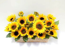 【向日葵／カゴプランター45】アーティフィシャルフラワー「造花」光触媒コーティング