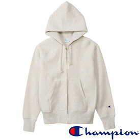 チャンピオン Champion パーカー C3-Y134 リバースウィーブ ジップアップ スウェットパーカー 11.5oz 厚手スエット アウター 青タグ 新作 アメカジ オートミール 送料無料