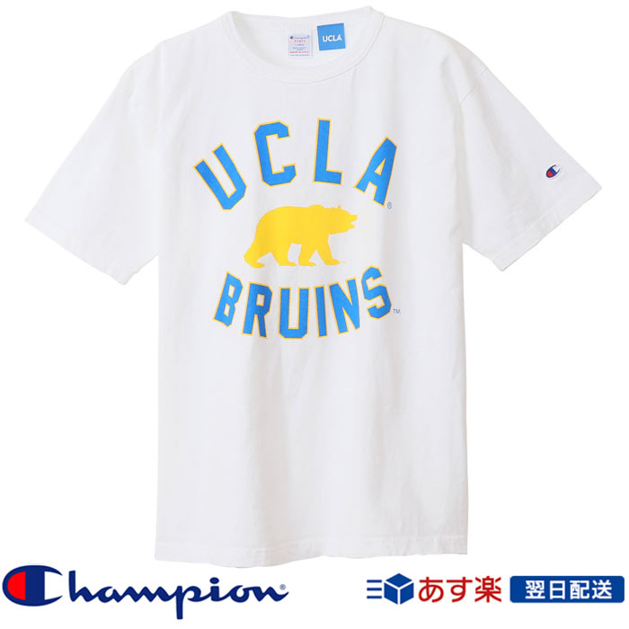 チャンピオン 上品なスタイル Champion カレッジTシャツ メンズ T1011 年中無休 ティーテンイレブン 送料無料 ホワイト Tシャツ UCLA C5-T304