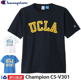 チャンピオン Champion メンズ T1011 ティーテンイレブン Tシャツ C5-V301 UCLA カレッジTシャツ 2色 ホワイト ネイビー