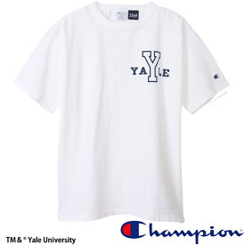 チャンピオン Champion メンズ T1011 ティーテンイレブン Tシャツ C5-X302 YALE エール大学 カレッジTシャツ 厚手Tシャツ ホワイト 送料無料
