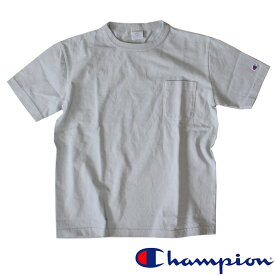 チャンピオン Champion メンズ ポケット付きTシャツ T1011 ティーテンイレブン 無地 厚手Tシャツ ポケT C5-X305 ライトグレー 送料無料