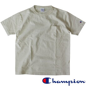 チャンピオン Champion メンズ ポケット付きTシャツ T1011 ティーテンイレブン 無地 厚手Tシャツ ポケT C5-X305 ベージュ 送料無料