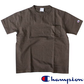 チャンピオン Champion メンズ ポケット付きTシャツ T1011 ティーテンイレブン 無地 厚手Tシャツ ポケT C5-X305 ダークブラウン 送料無料