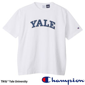 チャンピオン Champion メンズ T1011 ティーテンイレブン Tシャツ C5-Z302 YALE エール大学 カレッジTシャツ ホワイト×ネイビー 送料無料