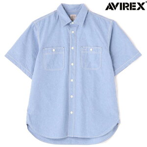 �A�r���b�N�X AVIREX �����V�����u���[�V���c BASIC CHAMBRAY S/S SHIRT 7833923003 �u���[ ��������