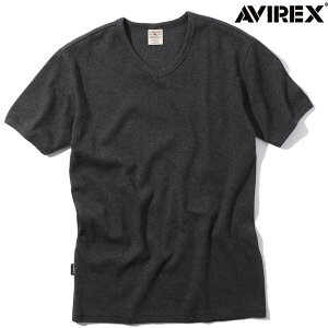 ArbNX AVIREX u  uClbN TVc fC[EFA RIB S/S V-NECK T-SHIRT 7834934008 6143501 `R[O[ 