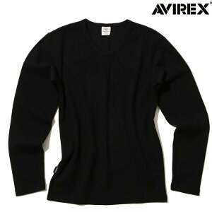 ArbNX AVIREX u  uClbN OX[uTVc T fC[EFA RIB L/S V-NECK T-SHIRT 7835930005 6153480 7834930003 ubN 