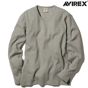 ArbNX AVIREX u  uClbN OX[uTVc T fC[EFA RIB L/S V-NECK T-SHIRT 7835930005 6153480 7834930003 O[ 