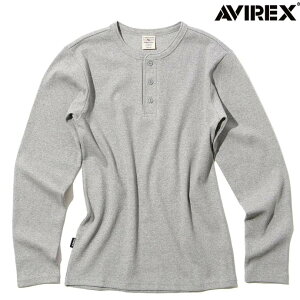 ArbNX AVIREX u  w[lbN OX[uTVc T fC[EFA RIB L/S HENLEY NECK T-SHIRT 7835930014 6153482 7834930005 O[ 