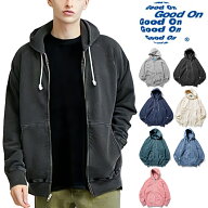Good On グッドオン 9oz ジップアップパーカー ラグランジップフードスウェット GOBW502 ユニセックス 7…