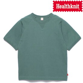 ヘルスニット Healthknit マックスウェイト ラグランスウェット型半袖Tシャツ Max Weight Jersey Raglan T-Shirts 51022 ティールグリーン 送料無料